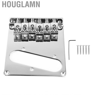 Houglamn Guitar Hardtail Bridge Electric Fixed Easy Installation 6 Strings for Replacement