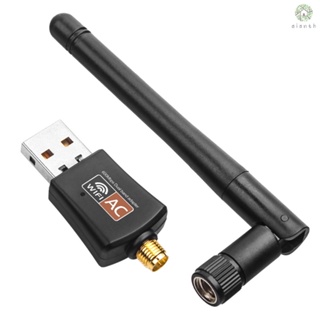 [DZ] อะแดปเตอร์เครือข่ายไร้สาย USB WiFi 600Mbps Dual Band Dongle 2.4GHz 5.0GHz Ethernet 802.11AC พร้อมเสาอากาศ สําหรับแล็ปท็อป เดสก์ท็อป แท็บเล็ต พีซี สมาร์ทโฟน