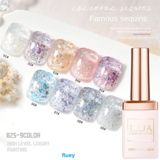 สีเจล 2023 New Macarons Ice Translucent Glitter Gel Nail Polish Set Nail Salon