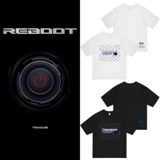 เสื้อยืดลําลอง ผ้าฝ้าย แขนสั้น คอกลม พิมพ์ลาย Kpop Treasure REBOOT สําหรับผู้ชาย และผู้หญิง