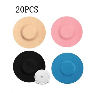 แผ่นแพทช์เซนเซอร์ CGM กันลื่น ขนาด 7.4 * 7 * 0.05 ซม. สีดํา 20 แพ็ก