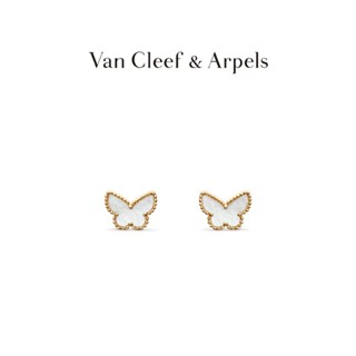 [พร้อมส่ง] Vca Van Cleef &amp; Arpels Alhambra ต่างหู รูปผีเสื้อ สีเหลือง สีทอง