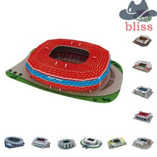 Bliss โมเดลสนามฟุตบอล Manchester Stadium Prince Park Stadium 3D ขนาดเล็ก แฮนด์เมด DIY สําหรับเด็ก