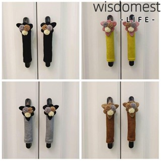 Wisdomest ฝาครอบมือจับประตูตู้เย็น กันลื่น กันไฟฟ้าสถิตย์ กันฝุ่น สัมผัสสบาย ลายดอกไม้ สําหรับตู้เสื้อผ้า