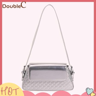 【Double C 】✿   กระเป๋าถือ กระเป๋าช้อปปิ้ง หนัง PU หรูหรา แบบเรียบ สําหรับผู้หญิง