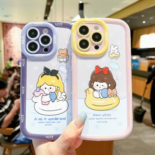 เคสโทรศัพท์มือถือ แบบใส ลายอลิซ สโนว์ไวท์ สําหรับ ออปโป้ A5 A9 A53 A33 A15 A15s A76 A96 A77 A78 A31 Reno 10 8 8Z 7Z 6 5 Find X3 Pro Plus 5G | Sjn N002