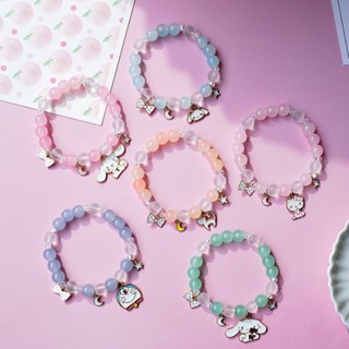 New Cartoon Bracelet for Girls, New Jewelry for Korean Version, Cute Temperament, Sophomore Dog, Crystal Beads, Student Bracelet, Trendy Girl