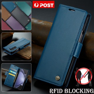 เคสกระเป๋าสตางค์ แบบแม่เหล็ก RFID สําหรับ Samsung Galaxy Z Fold 5 Flip Folio