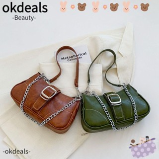 Okdeals กระเป๋าสะพายไหล่ กระเป๋าถือ กระเป๋าเมสเซนเจอร์ สวยหรู สําหรับผู้หญิง