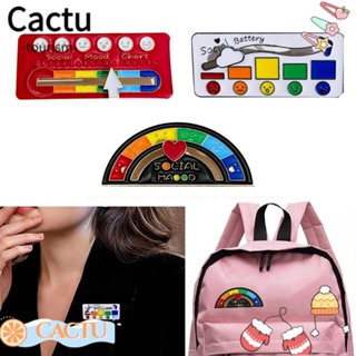 Cactu เข็มกลัด รูป My Social Mood Pin เครื่องประดับ สําหรับตกแต่งเสื้อผ้า กระเป๋าเป้สะพายหลัง