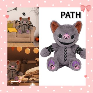 Path ตุ๊กตาสัตว์ แมวฟักทอง สีเทา ของขวัญวันเกิดฮาโลวีน สําหรับเด็ก