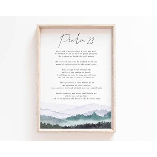 Psalm 91 Bible Verse โปสเตอร์ติดผนัง พิมพ์ลายคําคมศิลปะ | โปสเตอร์ รูปคัมภีร์ไบเบิล สําหรับตกแต่งบ้าน ออฟฟิศ ศาสนาคริสต์