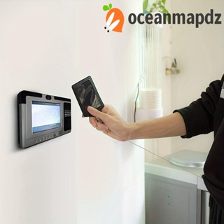 Oceanmapdz ซองใส่บัตร พวงกุญแจ พับเก็บได้, กระเป๋าสตางค์ หนัง PU, แฟชั่น เชือกเส้นเล็ก ID ผู้ถือบัตรรถบัส ผ่านนามบัตร