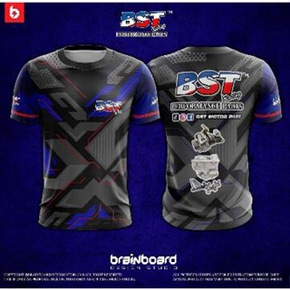 Bst เสื้อยืดแขนยาว กางเกงขาสั้น ไมโครไฟเบอร์ แห้งเร็ว สําหรับรถจักรยานยนต์