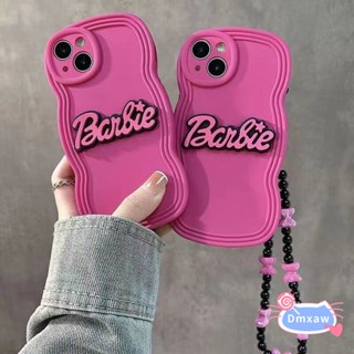 เคสโทรศัพท์มือถือ กันกระแทก ลายตัวอักษรภาษาอังกฤษ บาร์บี้ พร้อมสายคล้องมือ สําหรับ Xiaomi Redmi 12C Note 12 Pro Pro+ Xiaomi 13 Pro 12 Pro 12s Ultra 11 Lite Mi Mix 4