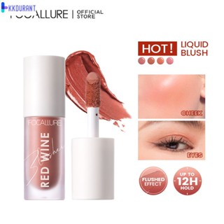 FOCALLURE บลัชออนแบบเหลว HANGOVER RED WINE Natural Cheek Blusher On Face Make Up KDURANT