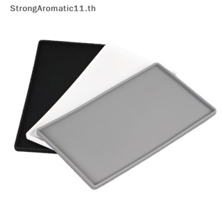 Strongaromatic ถาดซิลิโคน ทรงสี่เหลี่ยม กันลื่น สําหรับใส่ช้อนส้อม สบู่ กาแฟ ชา