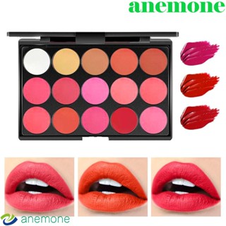 Anemone พาเลทลิปสติก ลิปกลอส เนื้อแมตต์ ติดทนนาน ไม่เหนียวติด 15 สี กันน้ํา ให้ความชุ่มชื้น สําหรับผู้หญิง