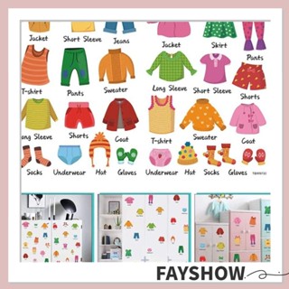 Fay ป้ายฉลากไวนิล แบบถอดออกได้ สําหรับตกแต่งตู้เสื้อผ้า ห้องนอน