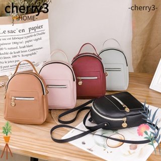 Cherry3 กระเป๋าเป้สะพายหลัง หนัง PU ขนาดเล็ก สไตล์นักธุรกิจ สําหรับผู้หญิง