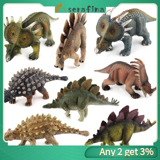 โมเดลฟิกเกอร์ รูปไดโนเสาร์ Jurassic Stegosaurus Styracosaurus ของเล่นสําหรับเด็กผู้ชาย