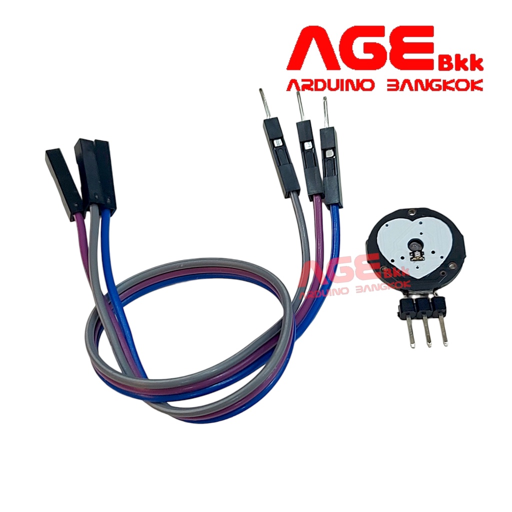 XD-58C โมดูลวัดชีพจรตรวจจับการเต้นของหัวใจ Pulse Heart Sensor Amped สำหรับ Arduino แบบเสียบสาย แบบบัดกรีแล้ว