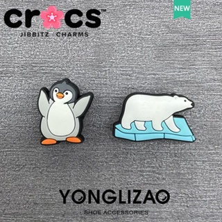 Jibbitz crocs หัวเข็มขัด รูปการ์ตูนสัตว์ หมีขั้วโลก เพนกวิน สําหรับตกแต่งรองเท้า DIY