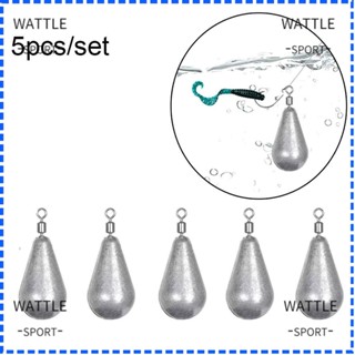 Wattle ตะกั่วถ่วงน้ําหนัก ทรงกลม ขนาด 5 กรัม 7 กรัม 10 กรัม 14 กรัม 20 กรัม สําหรับตกปลา 5 ชิ้น