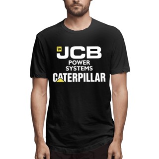 เสื้อเชิ้ต ผ้าฝ้ายแท้ คอกลม พิมพ์ลาย Cat B 02 Jcb Power System Caterpillar ของขวัญคริสต์มาส สไตล์บูติก