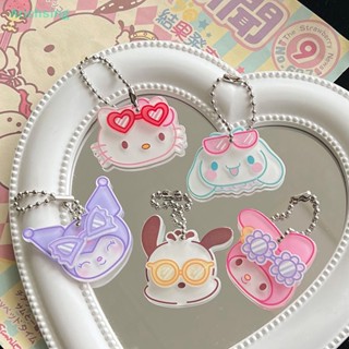 &lt;Arichsing&gt; พวงกุญแจ จี้รูปแว่นตา 3D Kawaii Sanrio Kt Kuromi Cinnamoroll My Melody สําหรับห้อยกระเป๋าเป้สะพายหลัง รถยนต์ ของขวัญวันเกิดเด็ก