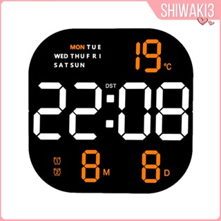 [Shiwaki3] นาฬิกาปลุกดิจิทัล หน้าจอขนาดใหญ่ 12H 24H พร้อมวันที่ อุณหภูมิ LED สําหรับตั้งโต๊ะ ห้องนั่งเล่น บ้าน เทศกาล