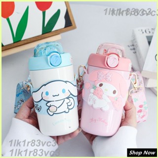 ขวดน้ำของเด็ก Sanrio Kuromi/Cinnamoroll กระบอกน้ำเก็บความเย็นลายการ์ตูน กระบอกน้ำเก็บความร้อน กาแฟ กระบอกน้ำร้อนสแตนเลส