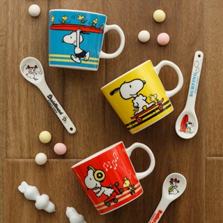 [Snoopy] ชุดถ้วยกาแฟเซรามิค พร้อมช้อน ลายสนูปปี้