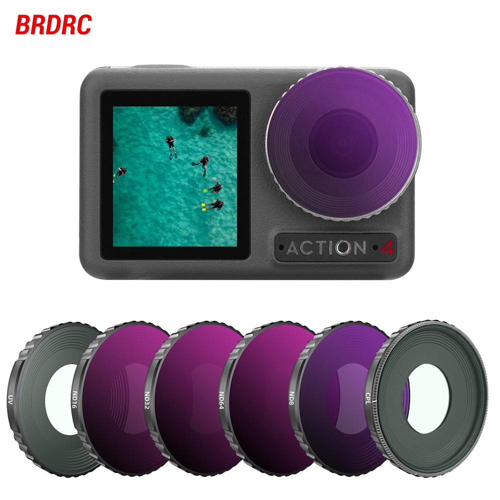 ชุดฟิลเตอร์เลนส์กล้องโพลาไรเซอร์ สําหรับ DJI Osmo Action 4 UV CPL ND8 16 32 64 Action 4