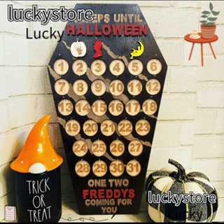 Lucky ปฏิทินนับถอยหลัง แบบไม้ 31 วัน ถอดออกได้ สําหรับแขวนตกแต่งผนัง ปาร์ตี้ฮาโลวีน