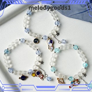 Melodygoods1 สร้อยข้อมือ จี้นักบินอวกาศ ยืดหยุ่น สําหรับผู้หญิง และผู้ชาย