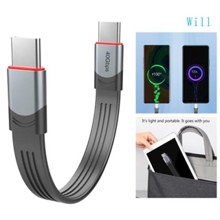 Will สายเคเบิล USB-C Type C 40gbps Type C USB-C สําหรับ 3 สายซิงค์