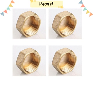 Pdony จุกปิดปลายท่อน้ํา ทองแดง สีทอง 4 ชิ้น