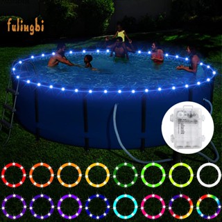 Fulingbi ชุดสายไฟ Led เปลี่ยนสีได้ 16 สี กันน้ํา พร้อมรีโมตคอนโทรล สําหรับสระว่ายน้ํา