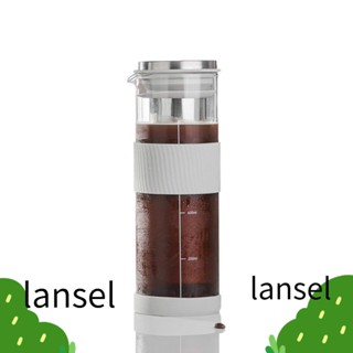 Lansel เหยือกชงกาแฟ บอโรซิลิเกต สเตนเลส สีเทา 800 มล. สําหรับชงกาแฟ ชงชา ชงเย็น ใช้ในบ้าน ห้องครัว