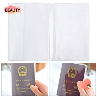 Beauty กระเป๋าใส่บัตรเครดิต PVC แบบใส กันน้ํา 6 ชิ้น