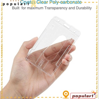 Popular ที่วางป้ายชื่อ PVC แบบใส มองเห็นได้ชัด ปรับได้ สําหรับเล่นสกี 2 ชิ้น