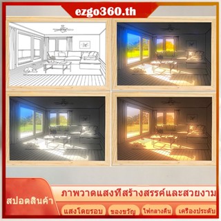 โคมไฟ LED สามสี สร้างสรรค์ สําหรับตกแต่งห้องนอน ห้องนั่งเล่น ข้างเตียง