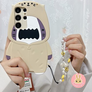 เคสโทรศัพท์มือถือ ลายฉลามน่ารัก พร้อมสายคล้องมือ สําหรับ Realme 10 Pro Pro+ 9i 5G GT 2 Pro Neo 3 5G C31 C20 C20A C22 2021 5 5i 5S 6i 5 Pro C3 C11 2020 C15 C12 C25 C25S เคสโทรศัพท์