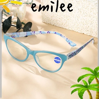 Emilee แว่นตาอ่านหนังสือ แฟชั่น หรูหรา ป้องกันดวงตา วินเทจ กรอบเบาพิเศษ