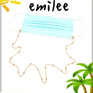 EMILEE สายโซ่ลูกปัดโลหะ สําหรับคล้องแว่นตา และหูฟัง