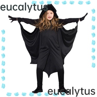 Eucalytus1 ชุดจั๊มสูทคอสเพลย์ ค้างคาว การ์ตูนอนิเมะ สีดํา สําหรับเด็กผู้ชาย ผู้หญิง ปาร์ตี้ฮาโลวีน