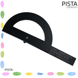 Pista ไม้โปรแทรกเตอร์ 180 องศา ไม้บรรทัดวัดมุม 110 มม. พร้อมแขน 11 ซม. 4.35 นิ้ว สีดํา สําหรับงานไม้