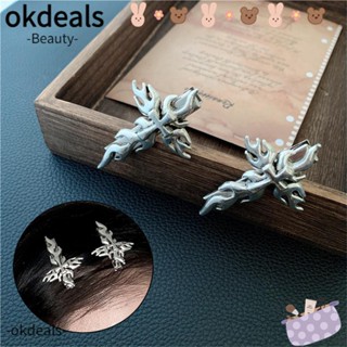 Okdeals กิ๊บติดผม ลายมังกร สไตล์ฮาราจูกุ