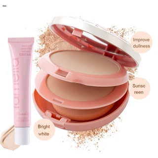 Natural Face Powder Mineral Foundations Oil-control Brighten Concealer Whitening Make Up Pressed Powder nuuo